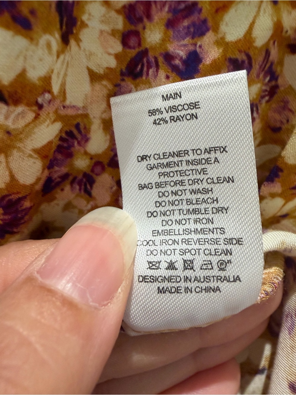 KIVARI Mia Tie Front Floral Mini Dress Golden Ditsy Size 10 - Picture 12 of 12